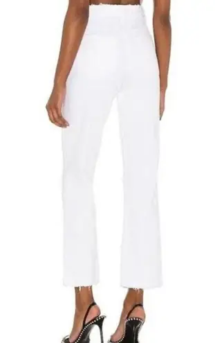 Rollas Layla high rise straight white distressed knee jeans size 27
