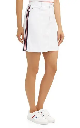 Womens Ev1 From Ellen Degeneres White Alex Laxed Vintage Denim Jean Skirt Sz 10 White