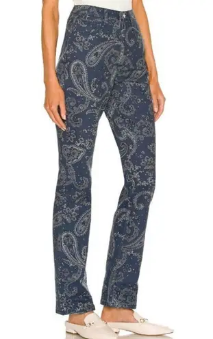 We Wore What The Icon Jean in Paisley Night Sky Size 27 Mid Rise Straight Leg NEW