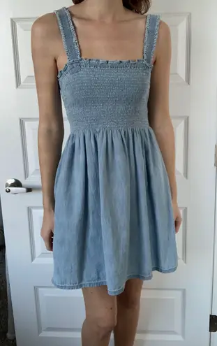 Gap Chambray Smocked Dress