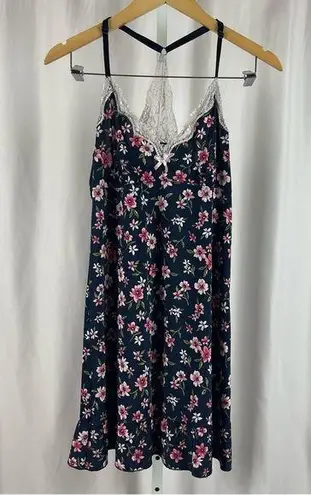 Marilyn Monroe Medium Floral Lace Retro Satiny Silky Ruffle Boho Dress Nightgown