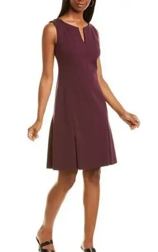 Carlisle New York sleeveless purple a line dress with zippers on pleats of hemli