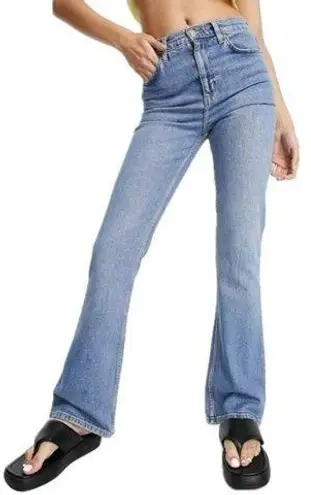 ASOS flared jeans in mid blue Size 24