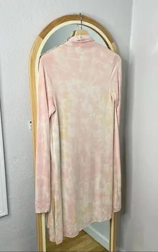 LA Made  Iris tie dye pink open cardigan