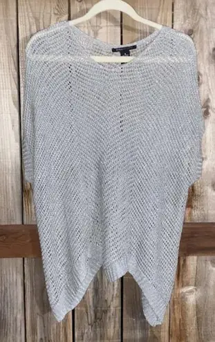 BCBGMAXAZRIA Bcbg Gray Glitter Knit Sweater Poncho - Size Medium