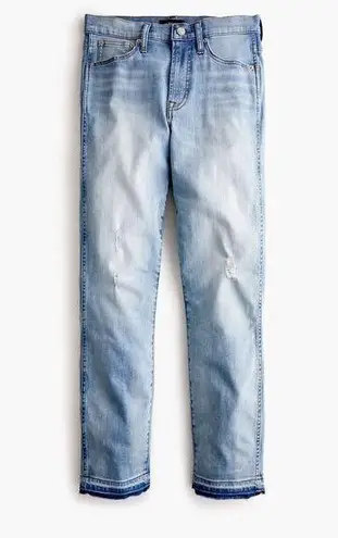 J. Crew Size 23 Jeans Vintage Straight Eco in Light Destroyed Vintage Wash Blue