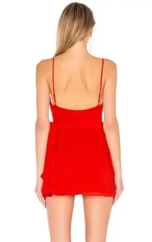 Free People New! LPA Red “Daydream” Wrap Tank Mini Dress XXS