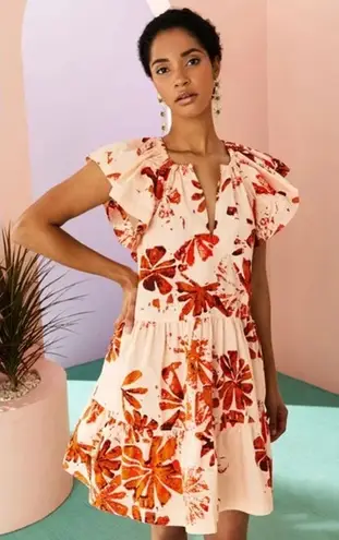 Marie Oliver Kara Aloha Poplin Mini Dress Multicolor Size Medium