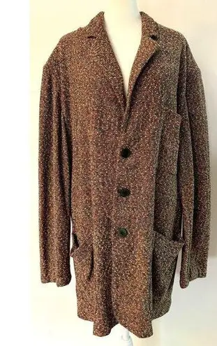 Missoni RARE Vintage Knit Sweater Blazer Shacket Orange Tag Size 52 (US 16)