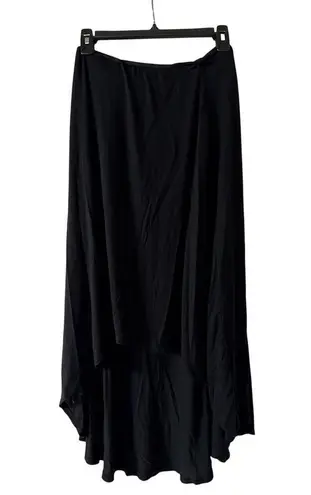 Pleione Black Women’s Ruffle Asymmetric Long Skirt Sz M