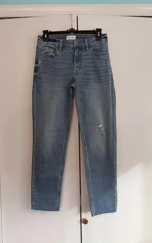 Studio Blue Women's Distressed Denim Straight Leg Jeans Size 28