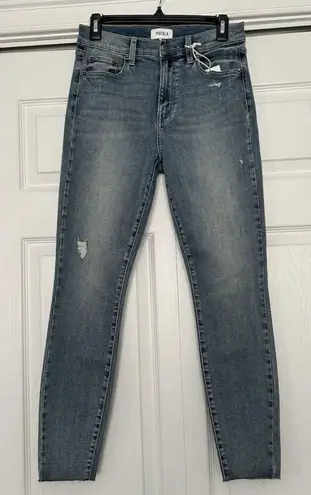 Pistola Aline High-Rise Skinny Crop Raw Hem Jeans in Marmont Blue Size 27