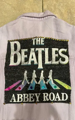 Lavender Jean jacket Beatles With Studs Purple Size M