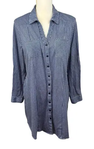 Passport shirt dress, size 1X, 80s, preppy, summer, casual, vacation, beach Blue