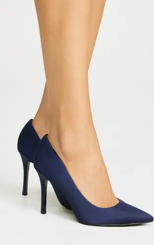 J Crew Elegant Navy Blue Women's Heels with Silver Glitter Soles. Size