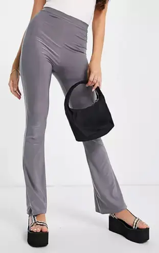 ASOS Collusion Grey Slinky Flared Leggings