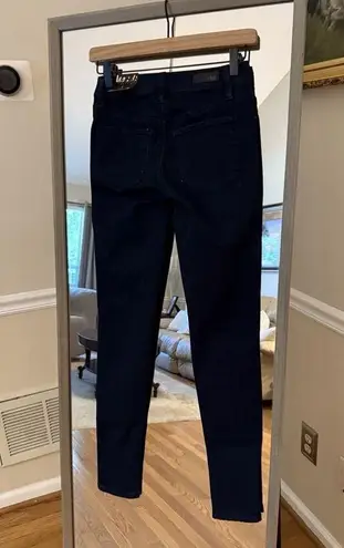 Ymi Women's Black Size 1 Dark Denim Jeans 3 button Mid Rise