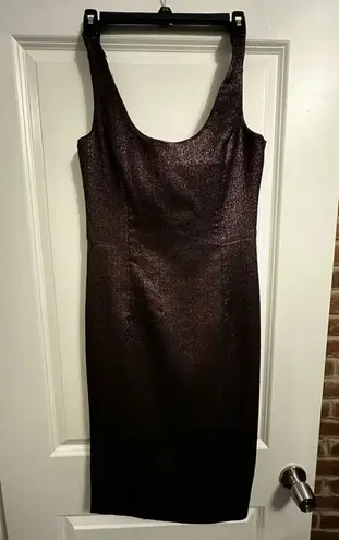 Milly Pink Lurex Bodycon Cora Scoop Sheath Dress