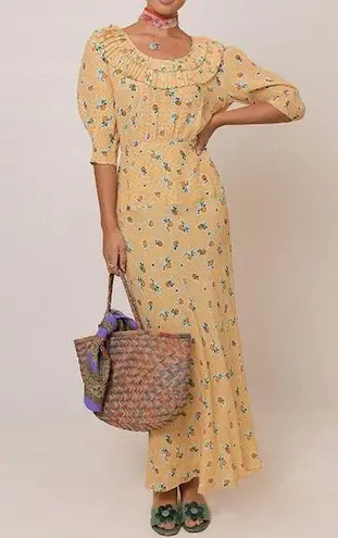 Rixo London Belle Floral Gingham Check Silk