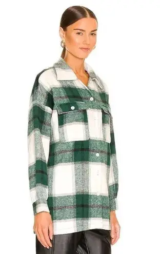 Lovers + Friends / Revolve Kaianna Plaid Flannel Shacket in Green Multi