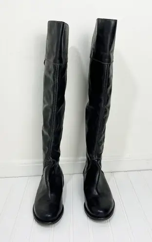 Hinge Over the Knee Leather tall boots In Black Size 7.5 Equestrian Bohemian