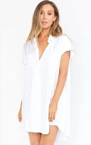 Show Me Your Mumu NWT  White Martin Shirt Dress Size Small