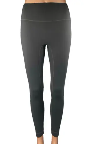 Set Active Womens Dark Gray Mid Rise Yoga Workout Athletic Leggings Pants Size M