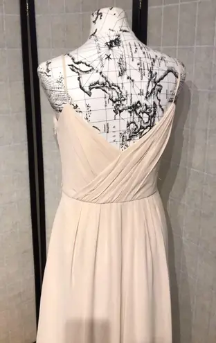 W•too NWOT Watters by Wtoo Chiffon Pleated Spaghetti Straps Fit Flare Overlay Rutched Slip