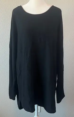 Michael Kors Sweater Tunic Exposed Zipper Black Size XL