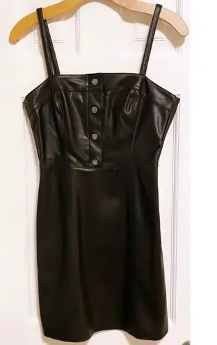 BB Dakota | Nice & Cool Vegan Leather Dress in Black size 2