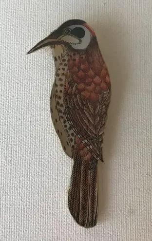 Bird Pin Brooch Handmade vintage bird watcherNew