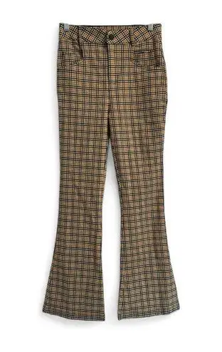 Chocolate USA Yellow Plaid Flare Pants Small