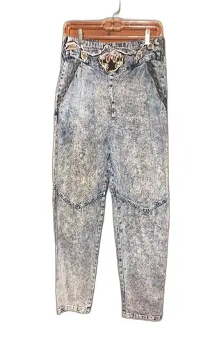 Monique Fashions Acid Wash Denim Jacket & Pants Outfit Blue Size M