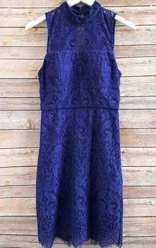 Dear Moon Dress Juniors Size 5 Blue Lace Mini Sheath Party Cocktail NWT