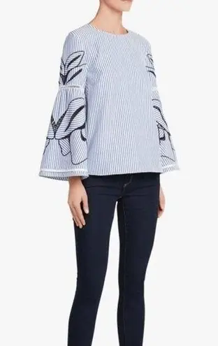 Tanya Taylor  Blue White Blouse Top