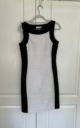 Calvin Klein Black And White Dress