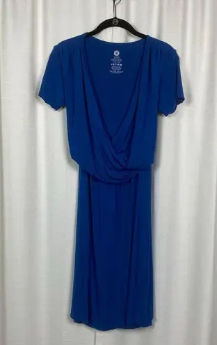 Kindred Bravely Royal Blue The Angelina Nursing Friendly Short Sleeve Dress Sz.M Size undefined