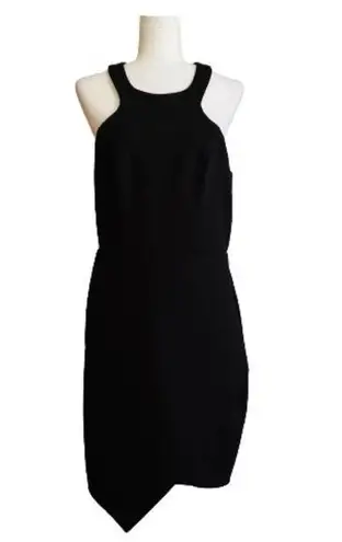 Bisou Bisou  Dress Black Sleeveless Asymmetrical Envelope Hem LBD Dress Size 10