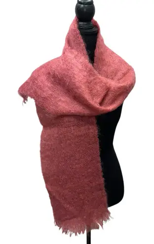 Vintage Burnt Orange Color Bloomingdale's Mohair & Wool Scarf Made in Scotland