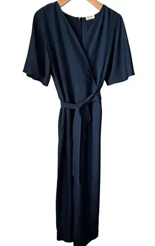 Kiyonna Blue Peasant Jumper Womens Size Large Short Sleeve V Neck Back Zip NEW