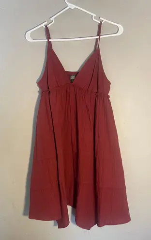 Target Wine Red Flowy Midi Dress