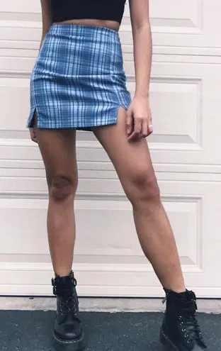 Brandy Melville Blue Plaid Skirt 33 From Sophie