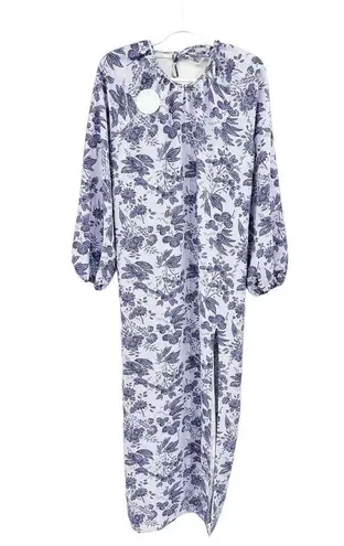 Hill House The Simone Dress Lilac Tonal Floral Purple Size M NWT