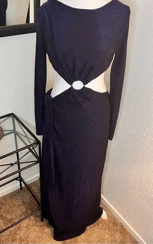 Meshki  Navy Christina Backless‎ Wrap Dress Size L NWT