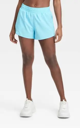 All In Motion Women's Run Shorts Light Blue 3 Inseam Size XL