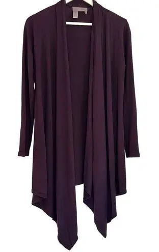 The Territory Ahead purple draped cotton blend cardigan sweater xs