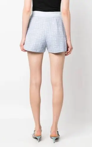 Emporio Armani RTR Sz 44 / Large Blue Boucle Gathered Pull-On Shorts tweed