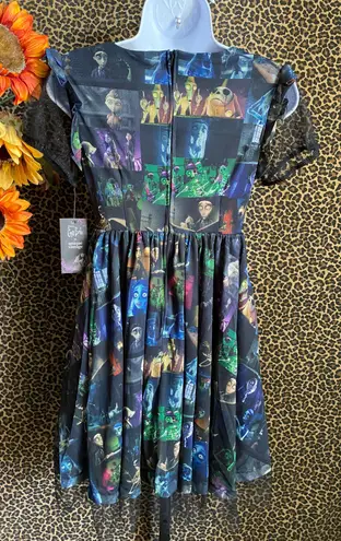 Unique Vintage NWT  Tim Burton’s Corpse Bride Scene Collage Print Dress SMALL