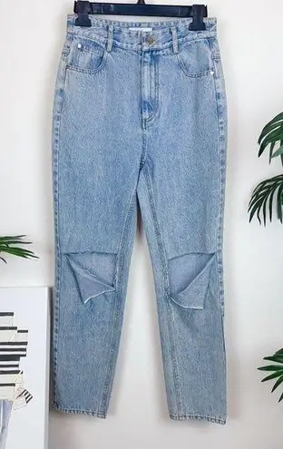 Vintage Blue J.ing High Waisted  wash ripped jeans