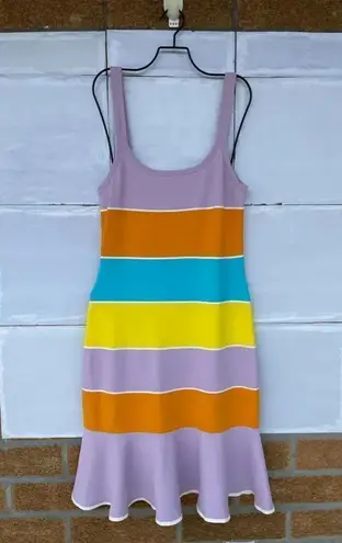 Tanya Taylor Noreen Colorblock Dress large
